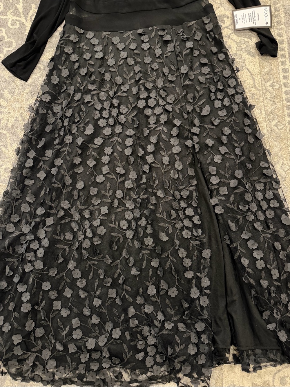 XSCAPE
Plus Size Long Sleeve Embellished Dress - Picture 10 of 11